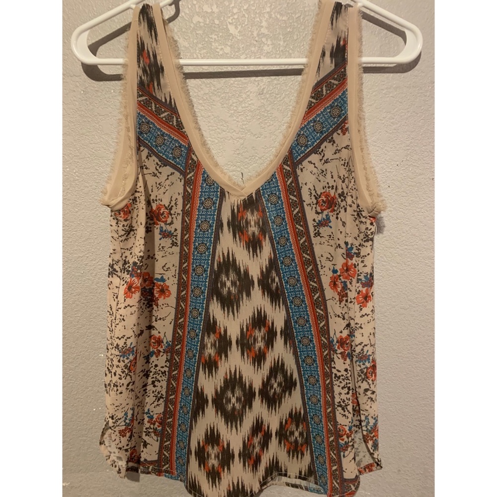 Aztec patterned tank